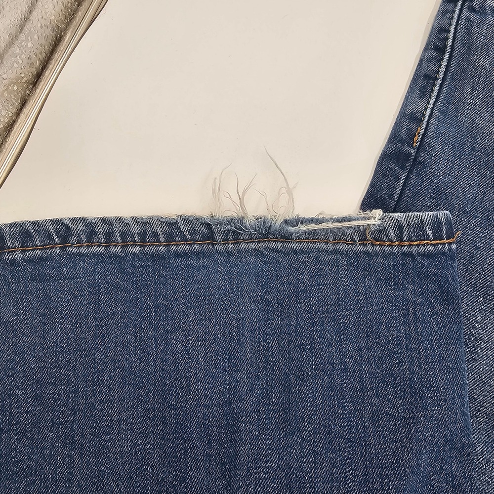 Levi's 514 Straight Fit Men's‎ Jeans Blue Denim W36 L32 Medium Wash Frayed Hem - Picture 5 of 6
